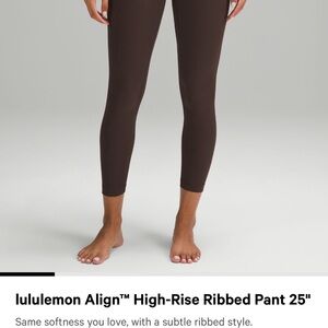 Lululemon Align Ribbed Pants Espresso